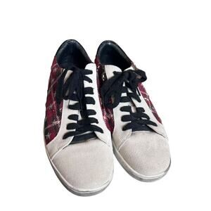9 (40) Bibi Lou Plaid Flannel Suede Star Sneakers Anthropologie